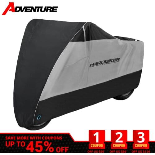 Waterproof Motorcycle Cover Universal Outdoor Motorcycle Protective Cover UV Scooter All Season Bike Rain Dustproof Cover