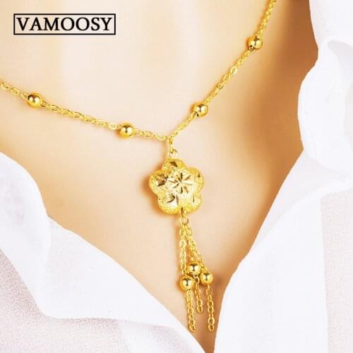 Free shipping 24K Gold Tassel Long Necklace for Women Fashion Jewelry Gold Wedding Designer Statement Necklace Jewelry Wholesale