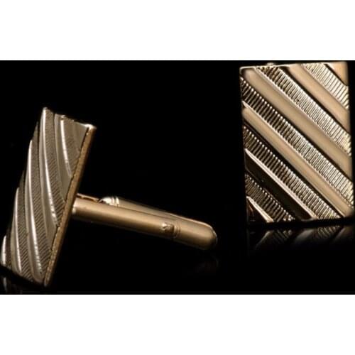 1Pair Vintage Stainless Steel Mens Wedding Party Gift Shirt Cuff Links Cufflinks gold color