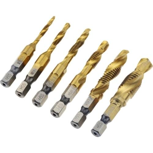 1PCS M3 M4 M5 M6 M8 M10 Hand Tap Drill Bits HSS 4341 Screw Spiral Point Thread Metalworking Hex Shank Machine Taps Kit Metric P