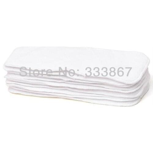 12/lot Baby cloth diapers inserts Nappies washable Microfiber 3 Layers