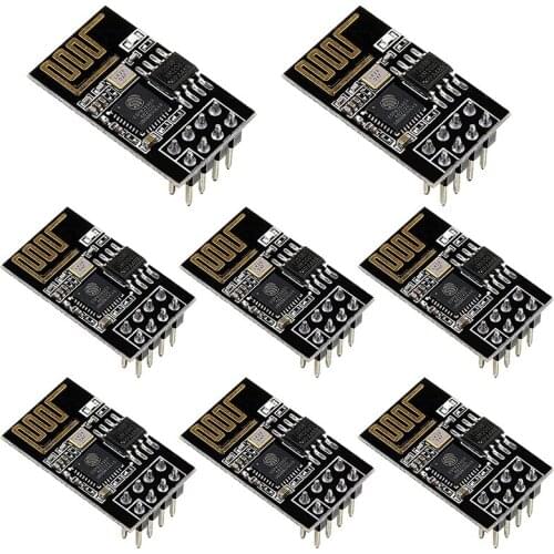 8 Pieces ESP8266 ESP-01S Wireless Serial WiFi Transceiver Module with 8 MB SPI Flash Compatible with for Arduino IDE