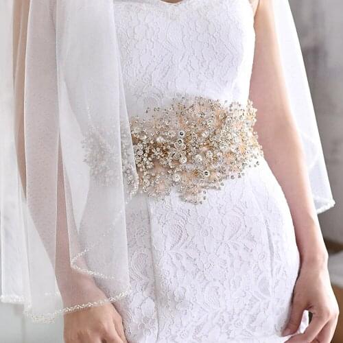 ZMSH240-G Crystal Wedding Dress Accessories Silver Diamond Belt Bridesmaid Rhinestone Belt Alloy Flower Belt Evening Dress