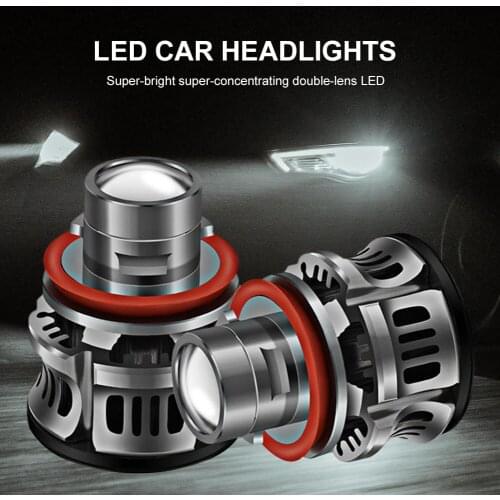 H11 Car LED Headlight 9006 HB4 9005 HB3 LED Bulb 12V Projector Lens 2400LM 6000K White Devil Angel Eyes Fog Light Car Lamp