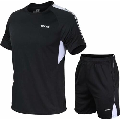 Quick Dry Men Children Tracksuit Gym Fitness short sleeve Sports Suits Clothes Running Jogging Sportswear Football Workout sets