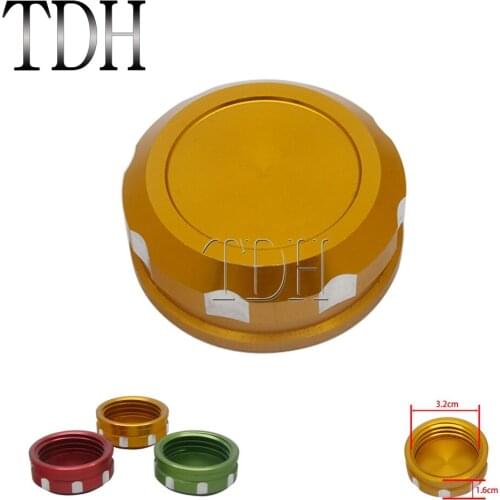 CNC Aluminum Motorcycle Rear Brake Master Cylinder Fluid Reservoir Cover Universal For Honda Kawasaki Oil Fluid Cap 3 Color