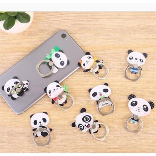 Panda Bear Cute Animal Mobile Phone Stand Holder Finger Ring Smartphone Cartoon Holder Stand For Xiaomi Huawei All Phone