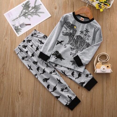 Dinosaur print Outfits Set Newborn Kids winter sets Long sleeve Tops Trousers Casual Wear Newborn Infant Clothes Outfits