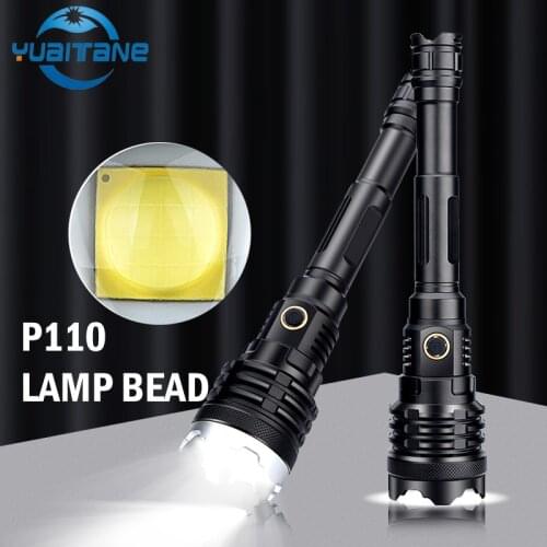 10000mah Newest XHP110 16-Core Powerful Flashlight Torch XHP USB Rechargeable Tactical Hunting Flashlight 21700 Flash Light