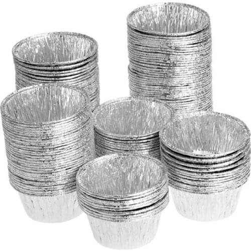 Egg Tart Mold Disposable Aluminum Foil Baking Cookie Muffin Cupcake Egg Tart Mold Round 150pcs