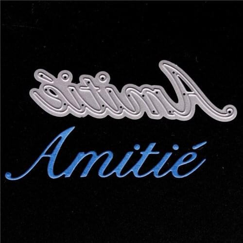 French Word Metal Cutting Dies Diy Scrapbooking New For Paper Card Making Craft Embossing Friendship