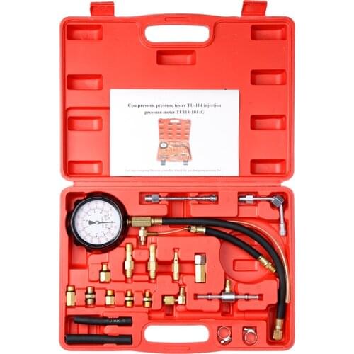 Gas Fuel Injection Pump Injector Tester Test Pressure Gauge kits + Case