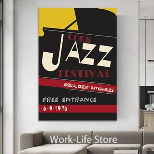 Classic Ray Charles Musician Movie Actor Star Custom Jazz Poster Prints Painting Wall Art Canvas Picture Living Room Home Decor
