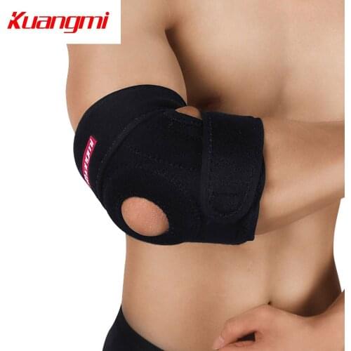 Kuangmi Elbow Pads breathable Elbow Support Brace Basketball Arm Compression Volleyball Sports Fitness Ultra Guard cotoveleira