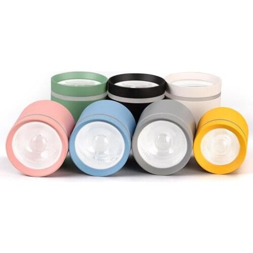 Round Dimmable LED Surface Mounted Ceiling Light 7W/9W/12W/15W COB LED Downlights AC85~265V LED Background Lamp Indoor Lighting