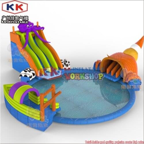 Sea Theme Items Splash Mini Children Amusement Rides Equipment Indoor Inflatable Aqua Water Park