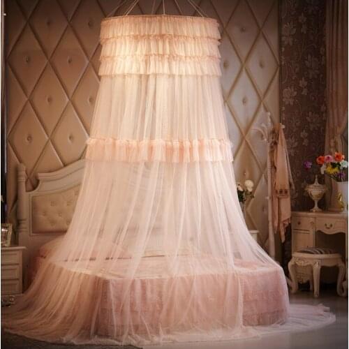 Princess wind round ceiling floor mosquito net increase double 1.5m1.8m net for wedding