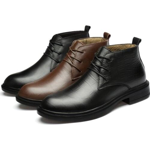 MEN GENUINE LEATHER SHOES CAP TOE LACE UP POINTED TOE OFFICE WEDDING FORMAL DRESS BLACK SHOES OXFORD BOOTS