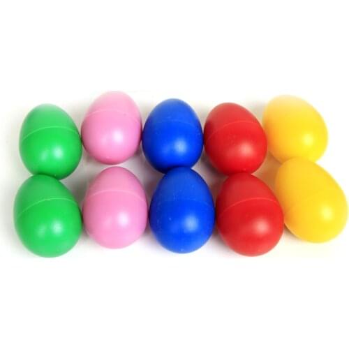 Music instruments colorful plastic toy eggs sand eggs