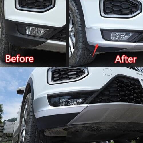2Pcs For VW Volkswagen T-ROC TROC 2017-2019 Car Front Bumper Corner Trim Cover Car Styling ABS Fog Light Eyebrow Accessories