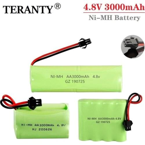 4.8V 3000mah NI-MH Battery For RC Cars Ship Boat Tanks Robot 3000 mah 4.8v Rechargeable batteries group for RC toys Guns 1-10Pcs