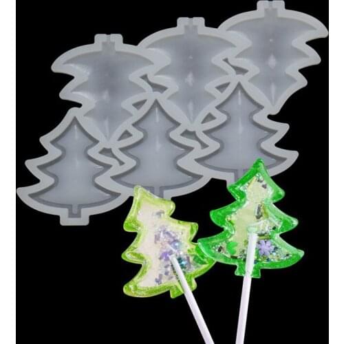 Food Grade Silicone Lollipop Mold Translucent DIY Cake Chocolate Pressing Plate Mold Baking Appliance