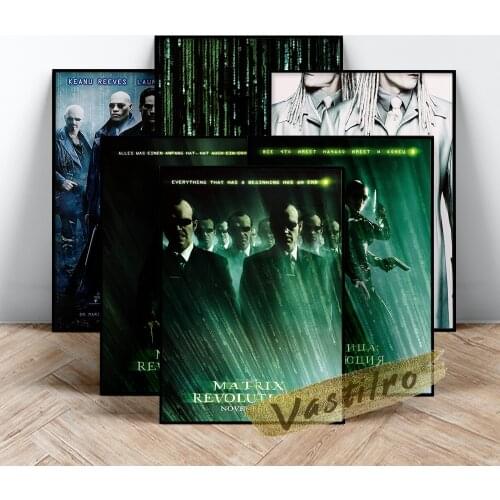 Matrix Movie Series Poster, Movie Star Art Prints, Matrix Film Character Portrait Painting, Living Room Bedroom Wall Stickers