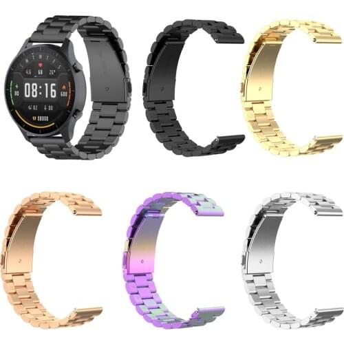 For Xiaomi Color Watch Steel Strap Fashion Women Men Stainless Steel Watchbands For Samsung/Huami Smart Watch Replacement Strap