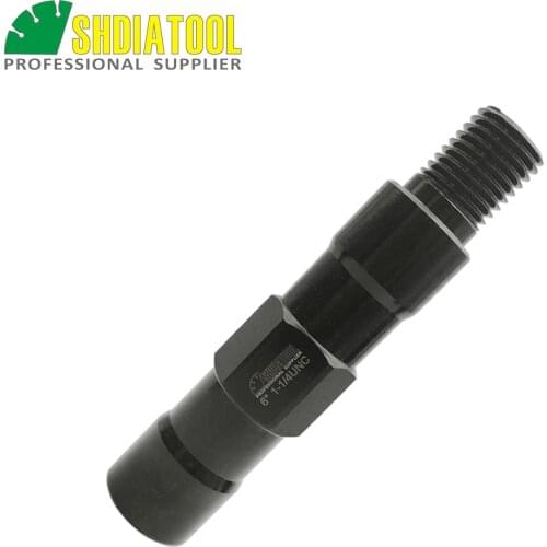 SHDIATOOL 1piece 1-1/4"-7 Male Thread to 1-1/4"-7 Female Thread Core Bits Extension Bar Thread 1-1/4" UNC Shaft Size 6" or 12"