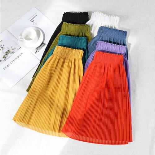 Candy color Summer fashion casual Pleated skirt shorts plus size 2021 Bohemian Beach shorts,M-7XL big size women wide leg shorts
