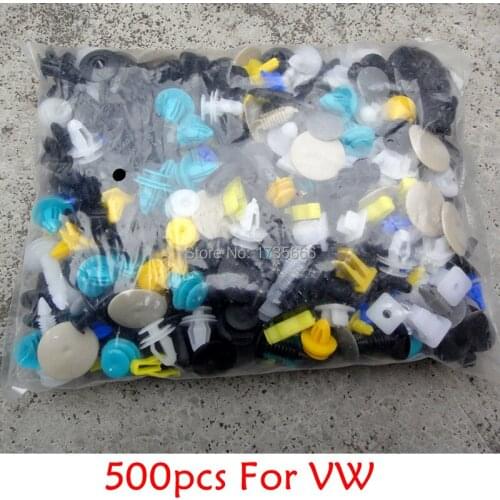 500x Mixed Auto Styling Bumper Clips Retainer Fastener Rivet Fit For Vw Passat R Phaeton Lupo Gti Pointer Cc Jetta Lupo