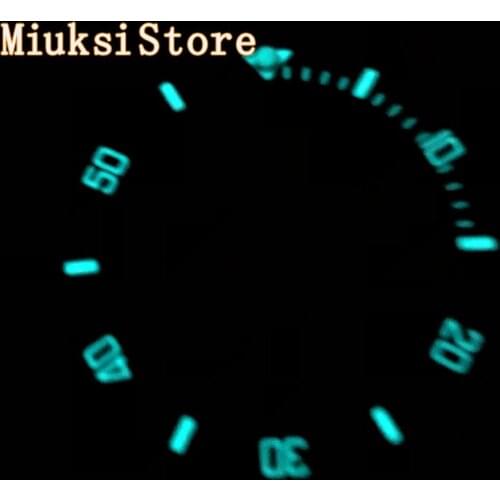 1PCS 38mm blue super luminous watch ceramic bezel ring Insert fits for 40mm watches 40mm watch case