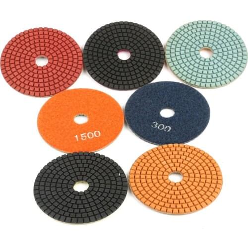 10PCS 4" Flexible Wet Sanding Pad Diamond Polishing Tool For Granit/ Marble /Stone