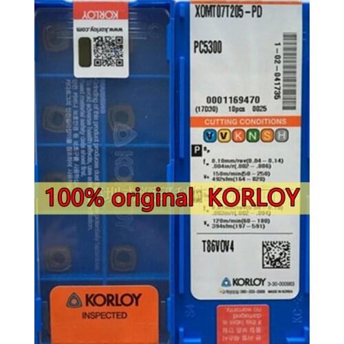 XOMT060204-PD PC5300 10pcs/set 100% original KORLOY Carbide insert Processing: stainless steel, steel, etc Free shipping