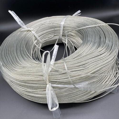 2core 0.5 Square Tineed Copper Core Wire PVC Transparent Parallel Cable 20awg Silver Wire Transparent Flat two-core Lamp Wire