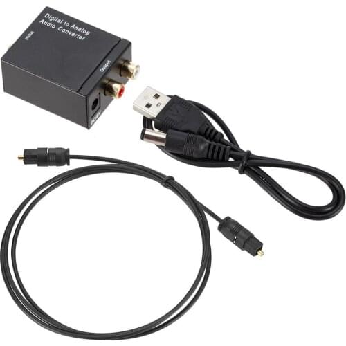 2021 New digital to analog audio converter optical Toslink coaxial signal to RCA R/L audio decoder SPDIF ATV DAC amplifier