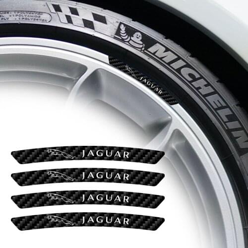 4PCS Car Decal Sticker Wheels Rims Racing Car Stickers Performance For Jaguar XEL XFL E-PACE F-PACE I-PACE XJ VW golf 4 motion