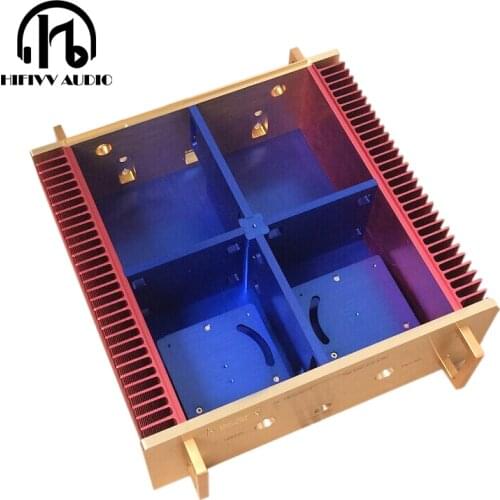 Heat dissipation aluminum amplifier case diy NHB-108 DIY All Aluminum Case 440*430*160mm