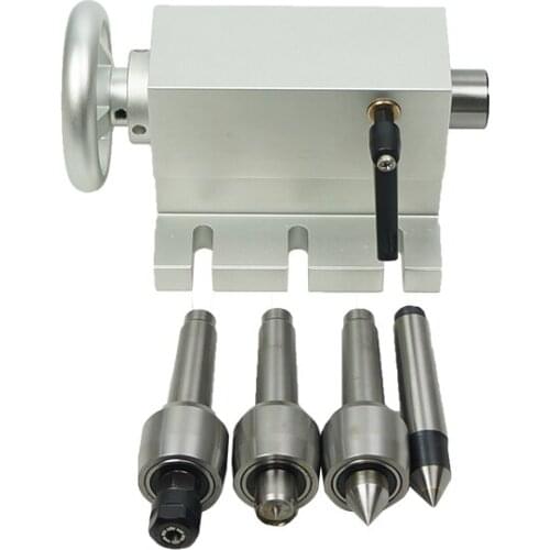 CNC tailstock MT2 Lathe light duty Live Center Drill Chuck CNC rotary axis