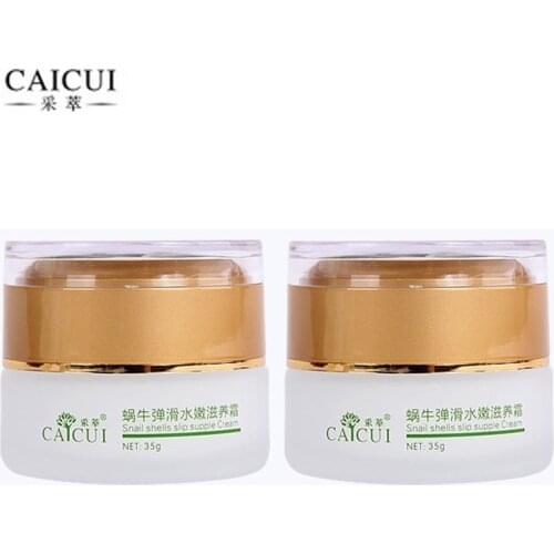 2 Pcs/lot CAICUI Snail Cream Day Facial Cream Acne Treatment Moisturizing Anti Wrinkles Anti Aging Skin Whitening Face Skin Care