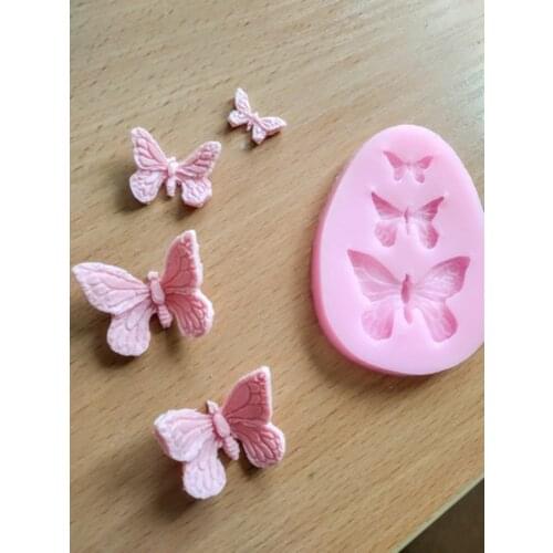 Butterfly Mold Silicone Baking Accessories 3D DIY Sugar Craft Chocolate Cutter Mould Fondant Cake Decorating Tool Bakeware Cake