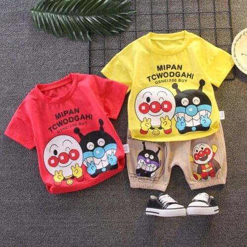 Baby Boys Girls Summer Clothes Cartoon Cotton Infant Sports Suit for Boy Cute Printed Short sleeve T-Shirt + Shorts 2pcs
