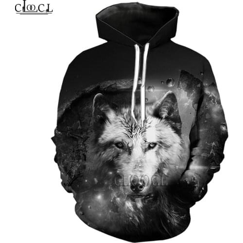 HX Newest Popular Animal Wolf Hoodie Men Women Sweatshirts 3D Print Fashion Harajuku Casual Hooded Tracksuit Drop Shipping