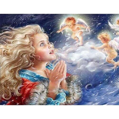Full Square/Round Drill 5D DIY Diamond Painting "Girl Angel" 3D Rhinestone Embroidery Cross Stitch 5D Home Decor Gift