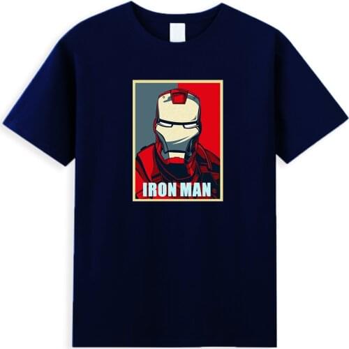 Kawaii Cartoon Iron Man T-Shirts Disney Marvel Super Hero Graphic T Shirt Summer Fashion Men Tees Tops Harajuku Unisex T Shirt