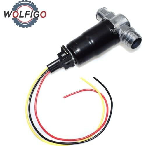 WOLFIGO Idle Air Control Valve IAC with Connector Plug Wire For BMW E30 E34 M20 M50 320i 325ix 520i Z1 13411433626 0280140524