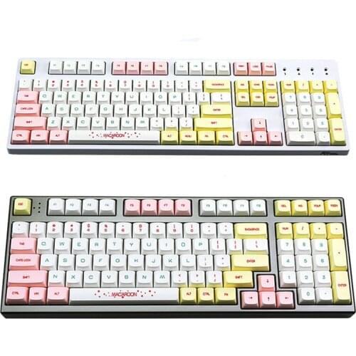 Macaron Ethermal Dye Sublimation Fonts PBT Keycap For Wired USB Mechanical Keyboard 146 Keycaps