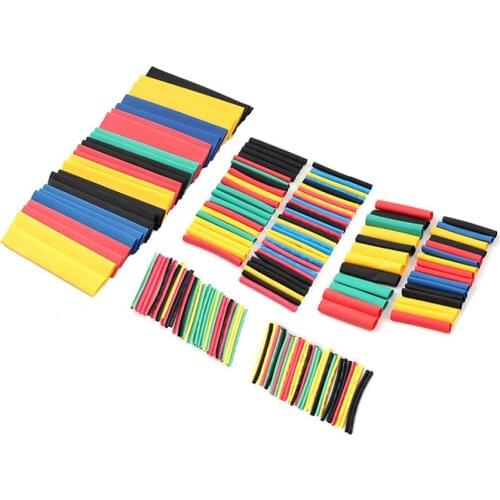 164pcs/Lot Heat Shrink Tube Kit Shrinking Assorted Polyolefin Insulation Sleeving Heat Shrink Tubing Wire Cable New Upgrade