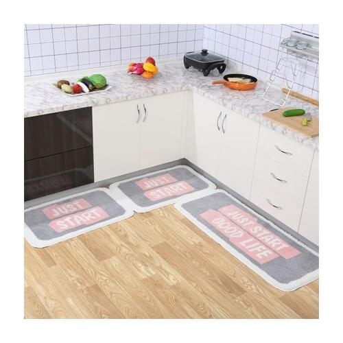Kitchen Mat Entry Door Mat Letter Cute Thick Plush Absorbent Home Toilet Bathroom Floor Mats