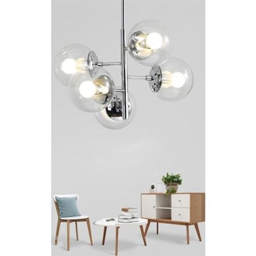 Lava Corki Chrome Chandeliers